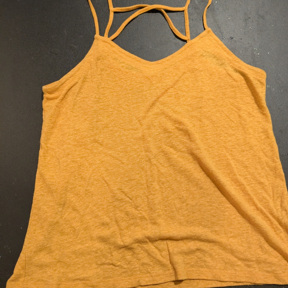 Women's Mustard Yellow Strappy Top